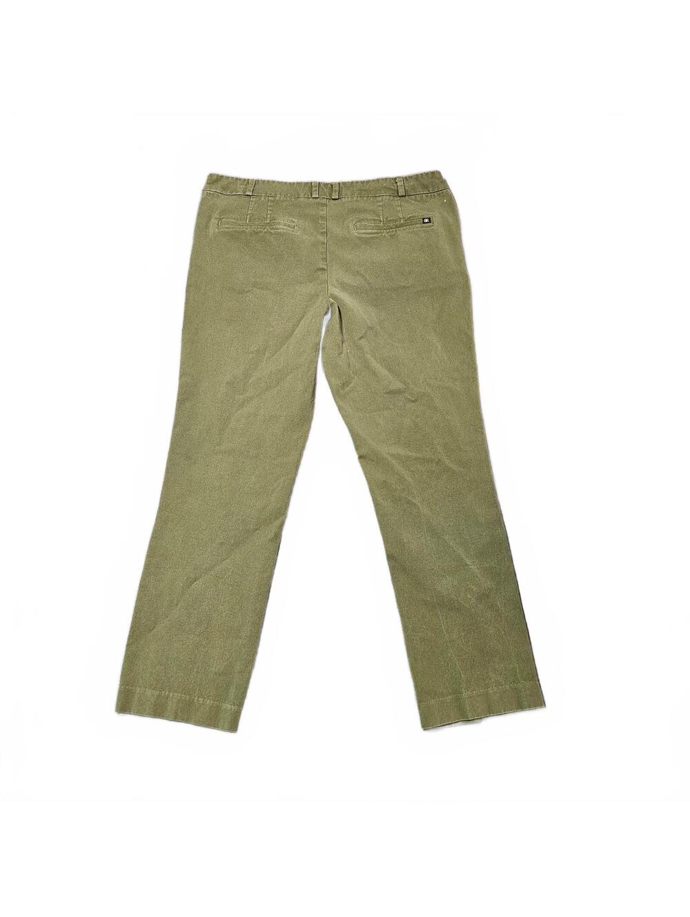 Banana Republic Womens Size 12 Olive Green Pants Relaxed Fit Casual Straight Leg - Picture 2 of 8